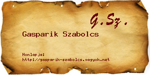 Gasparik Szabolcs névjegykártya