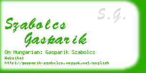 szabolcs gasparik business card